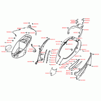 F13 Verkleidungen hinten, Helmfach und Sitzbankschloss