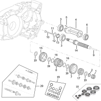Motor - Getriebe Hauptwelle Minarelli AM6 2. Serie