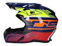 Helm Motocross OSONE S820 blau / gelb / orange / rot - verschiedene Größen