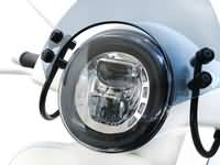 Scheinwerfer Moto Nostra LED HighPower, verchromter Reflektor für GTS i.e. Super 125-300 (-2018, auch passend für GT, GTS, GTL)
