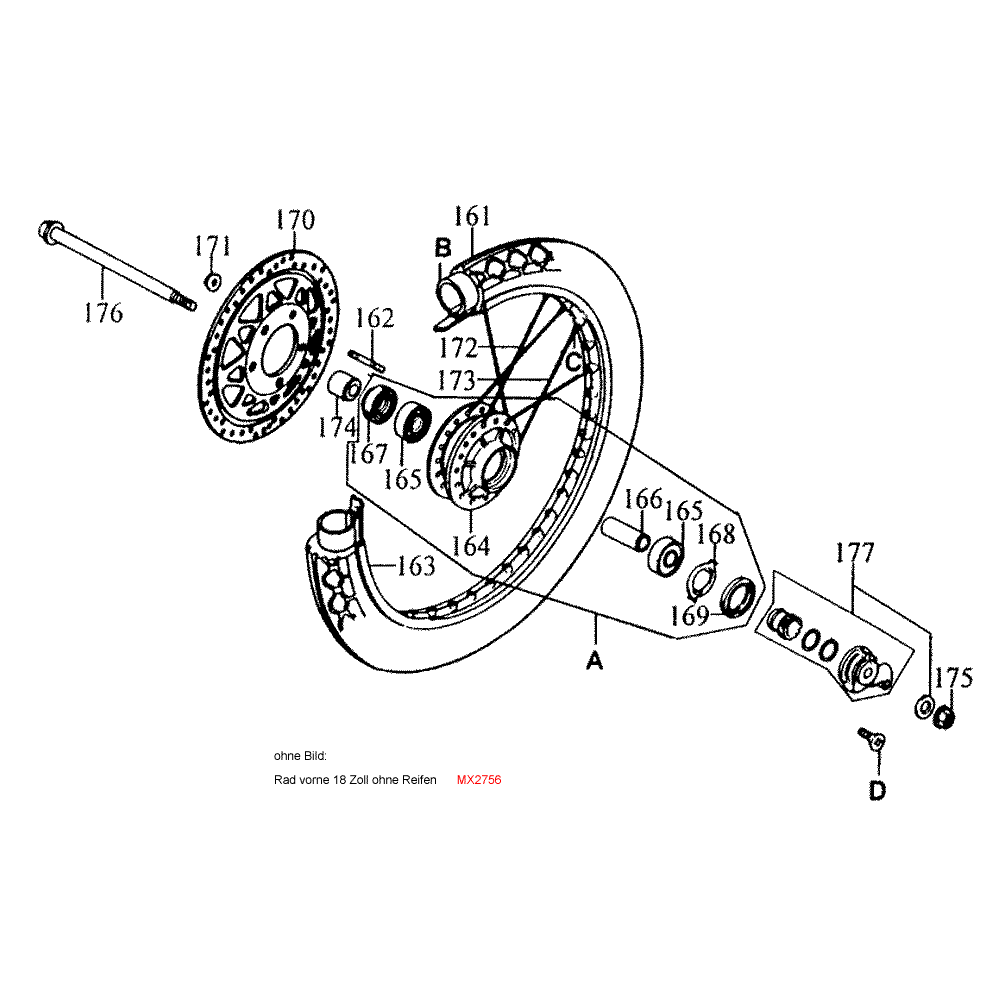 F09 Vorderrad mit Bremsscheibe